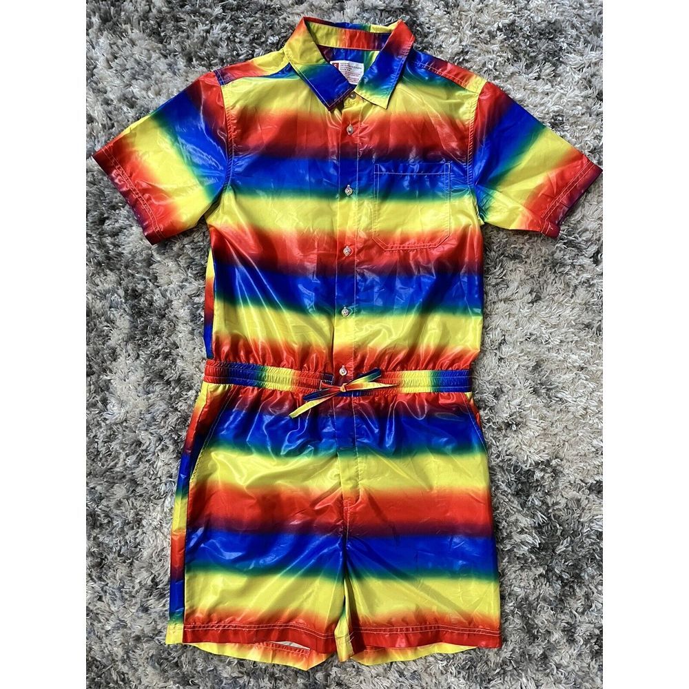 Rainbow romper size small pride love